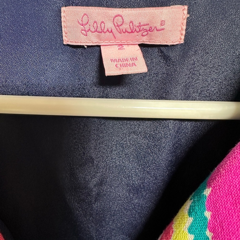 Lilly Pulitzer Halter Chevron Patterned Dress - image 4